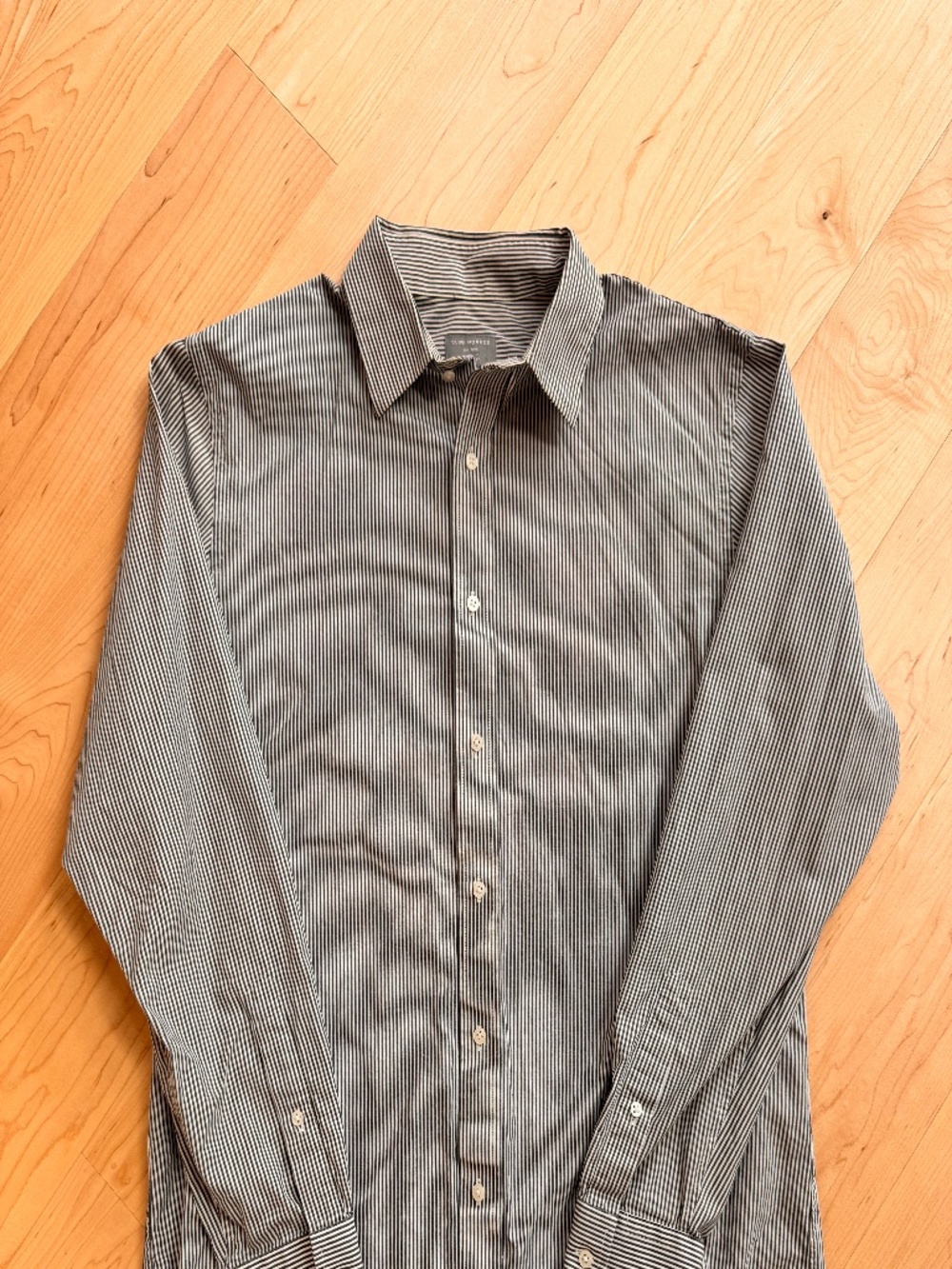 Club Monaco Men's Striped Slim-Fit Oxford Button-Down Shirt - Size L